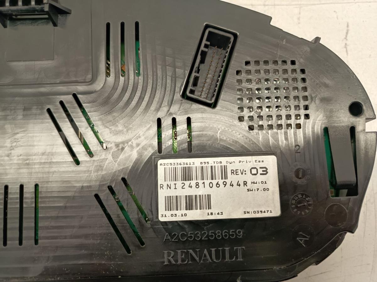 Renault Megane III original Kombiinstrument Tacho 248106944R Baujahr 2010