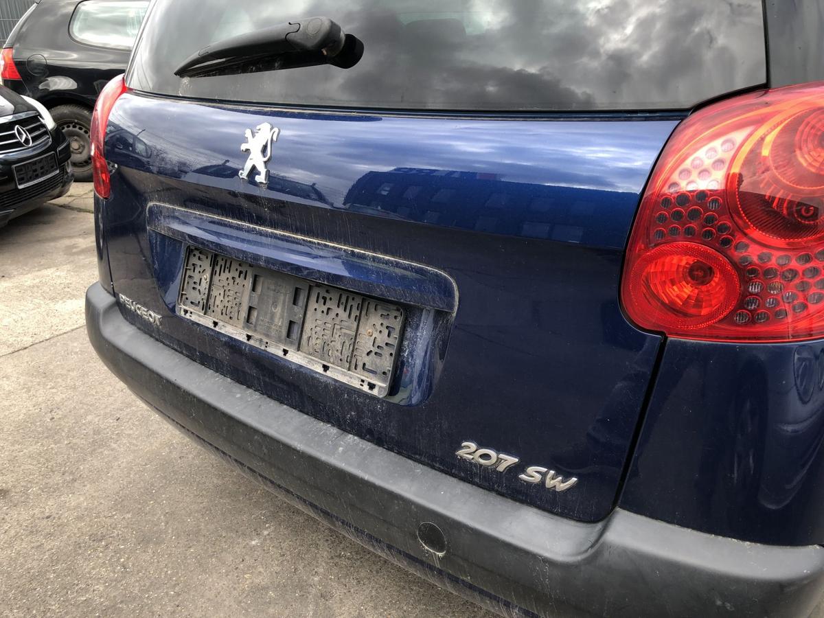 Peugeot 207SW Heckklappe ohne Heckscheibe im Rohbau KPL Montebello blau