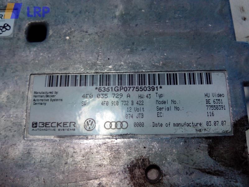 Audi A8 D3 4E BJ2004 Interfacebox 4E0910732B