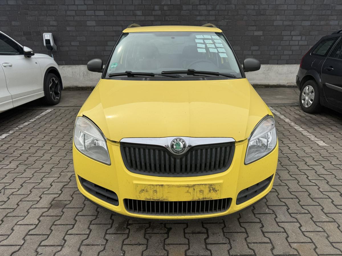 Skoda Fabia 2 original T&uuml;r vorn links LF1F Gelb Rohbau Bj.2009