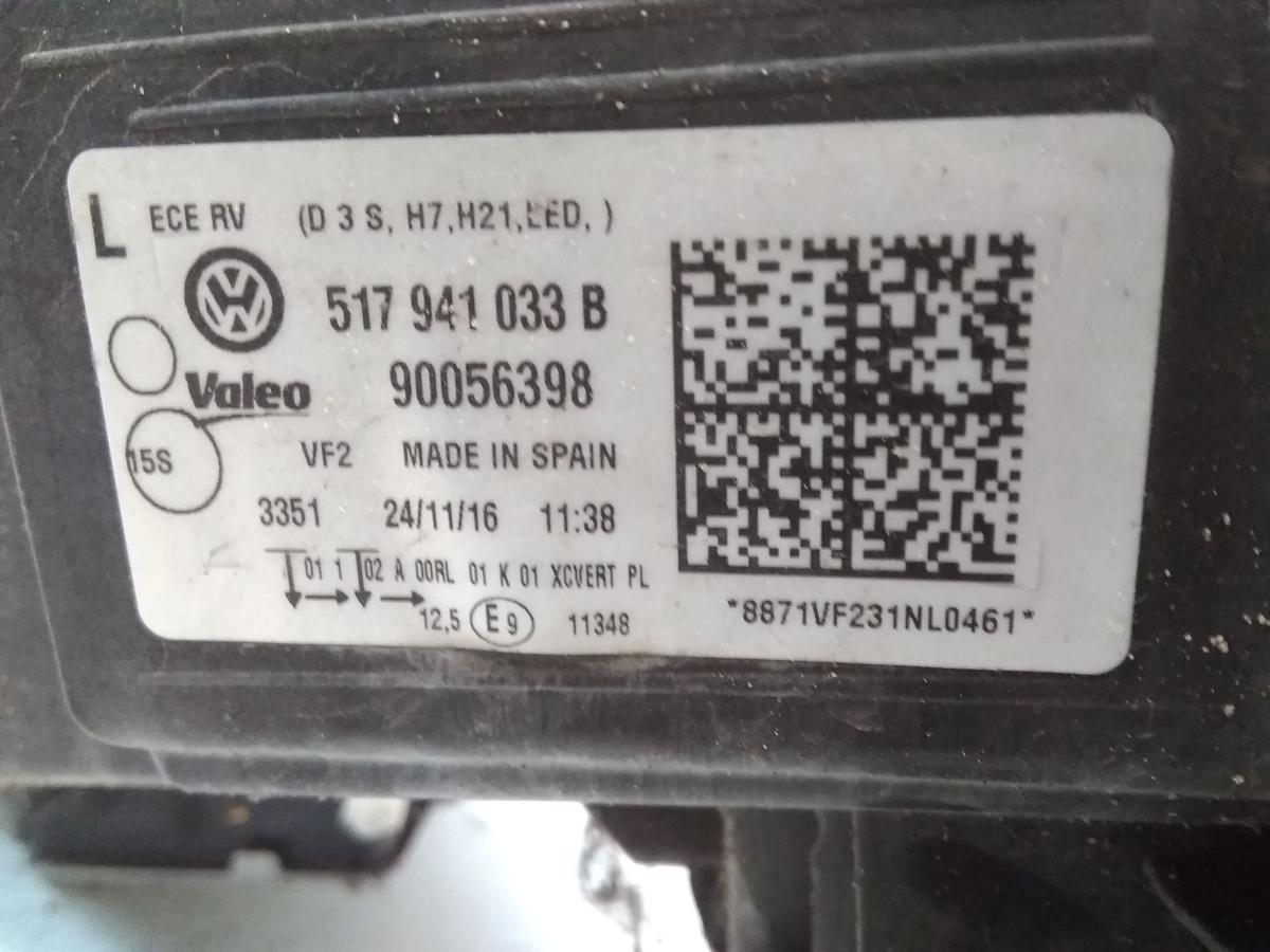 VW Golf Sportsvan original Xenon Scheinwerfer links besch&auml;digt Bj.2017