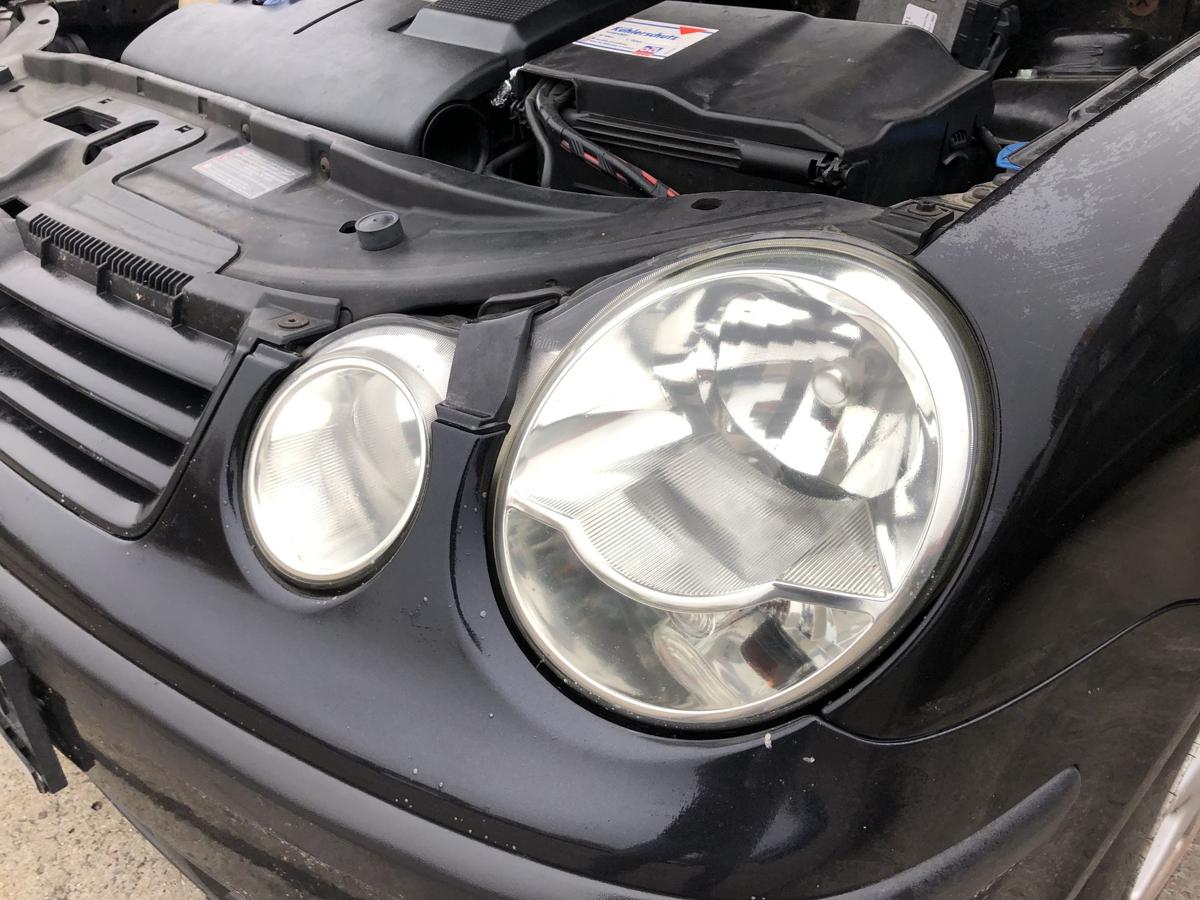 VW Polo 9N 9N1 Scheinwerfer links Frontscheinwerfer Lampe Valeo Tr&uuml;bung leicht