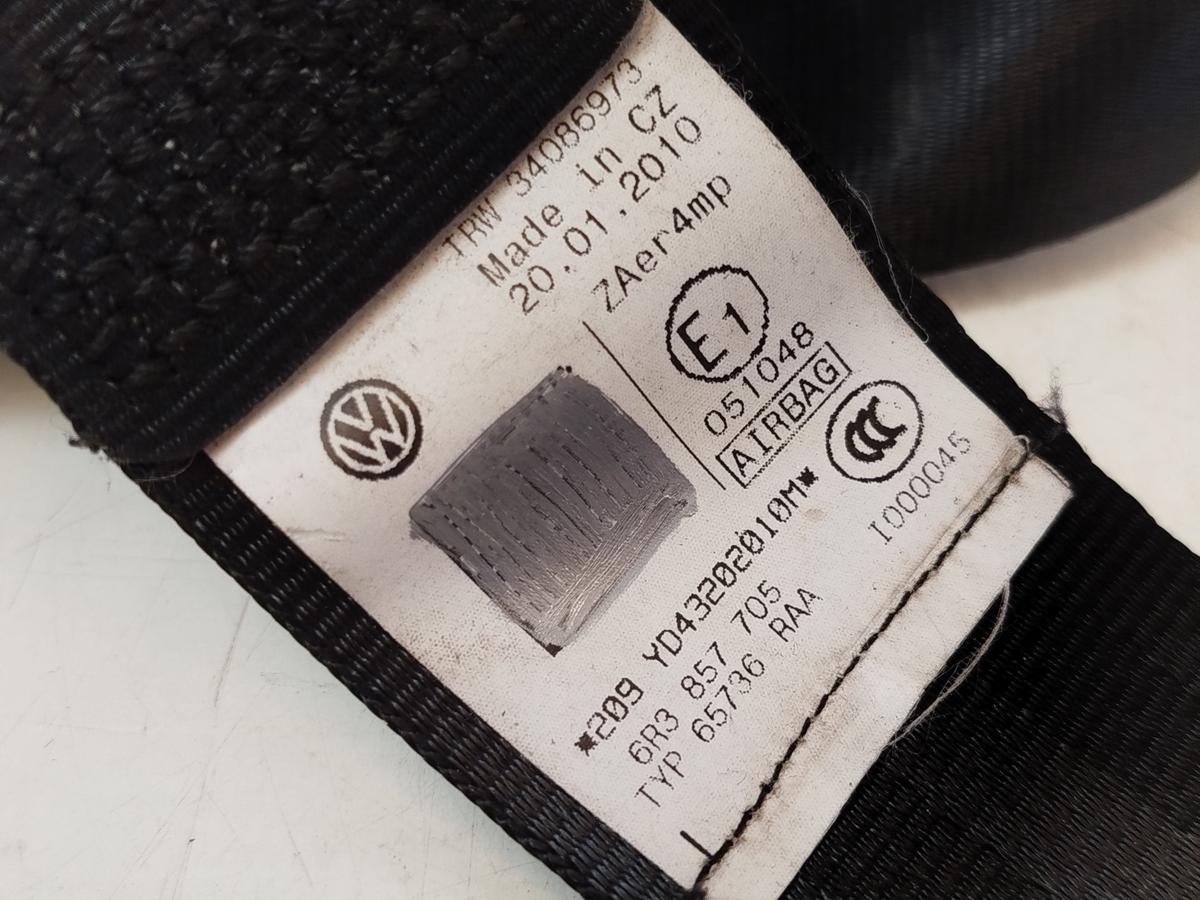 VW Polo 6R Sicherheitsgurt vorne links Anschnallgurt Gurt 6R3857705 3t&uuml;rer