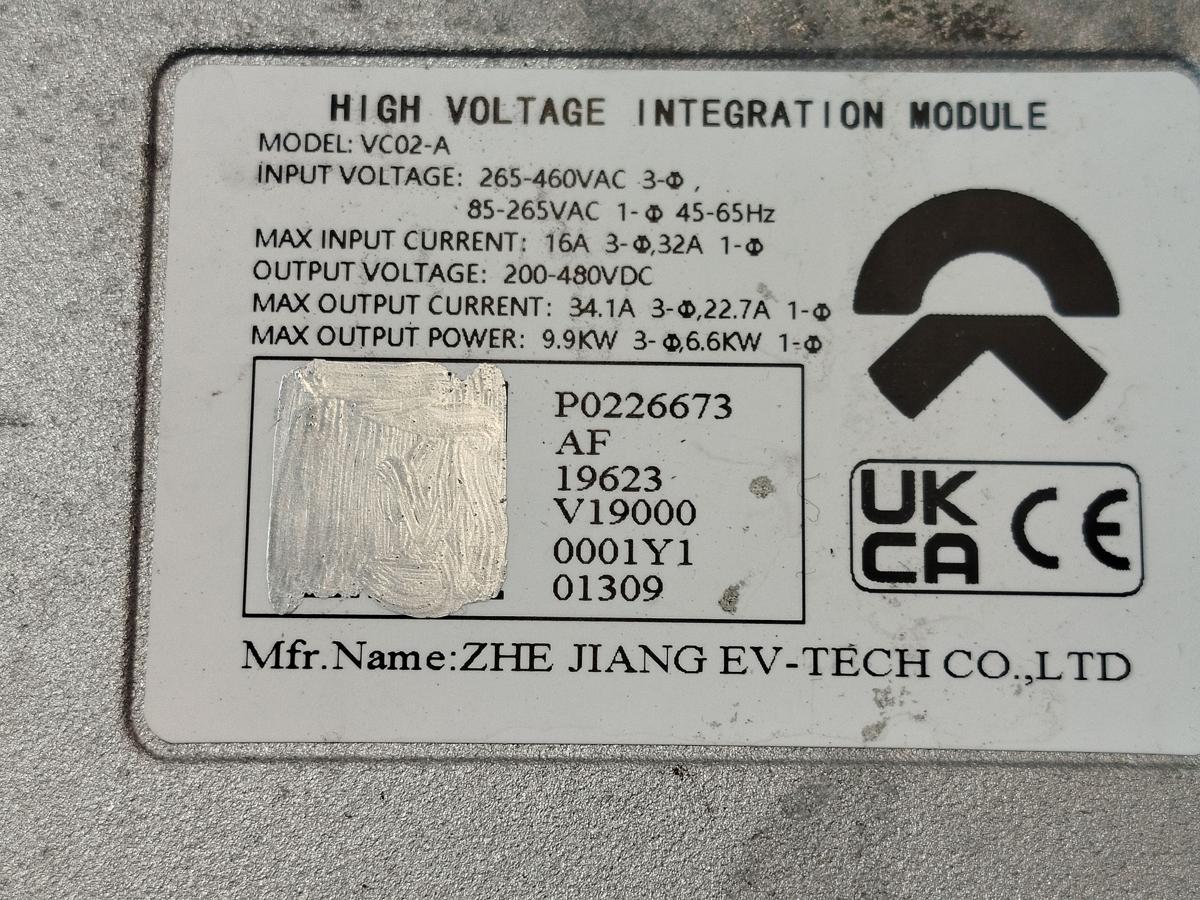 NIO EL6 Elektro SUV Steuerger&auml;t Heckmotor Gleichrichter HV Integrationsmodul