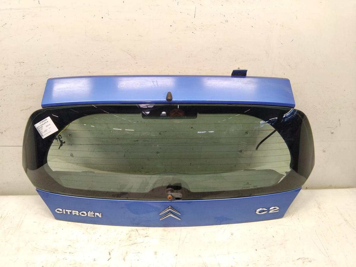 Citroen C2 original Heckklappe Oberteil blau mit Heckscheibe BJ2003