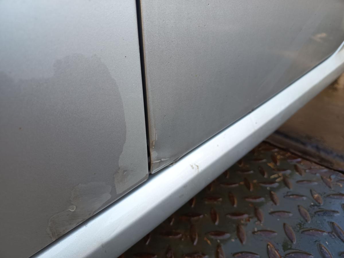 Skoda Fabia 6Y Limo original T&uuml;r hinten links Fond F7T Diamantsilber Bj 2002