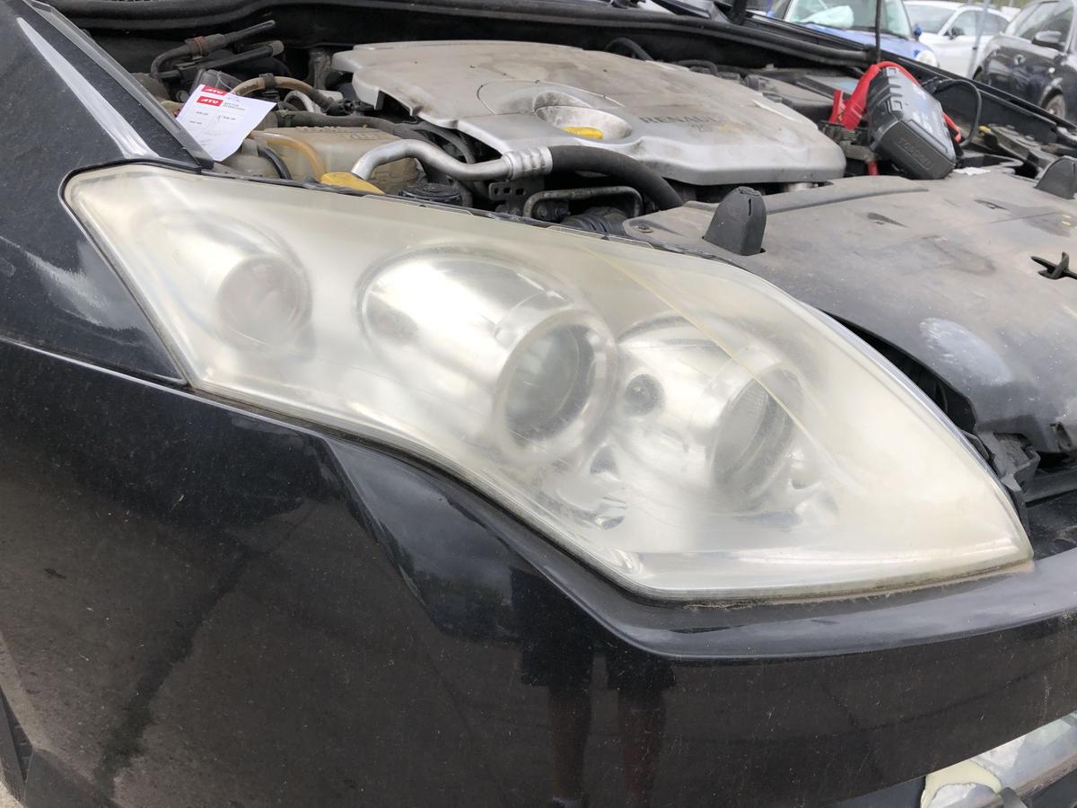 Renault Laguna III 3 Scheinwerfer rechts Hauptscheinwerfer Halogen stark Tr&uuml;b