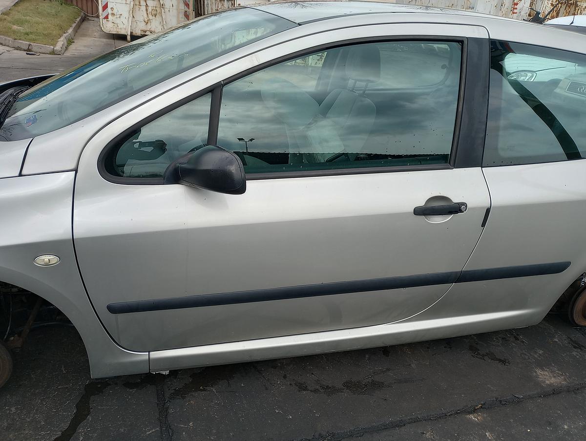 Peugeot 307 orig Tür links Fahrertür 3trg Facelift ETS Aschgrau met Bj 06