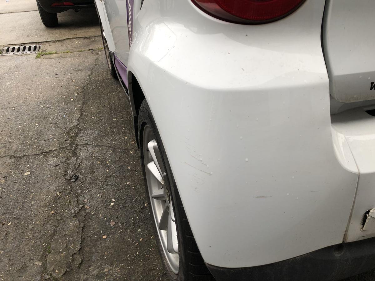 Smart 451 Mopf Kotflügel hinten links Seitenteil EAZ Kristallweiß