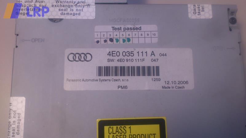 Audi A6 4F C6 Bj.2006 original 6-fach CD-Wechsler DEFEKT 4E0035111A