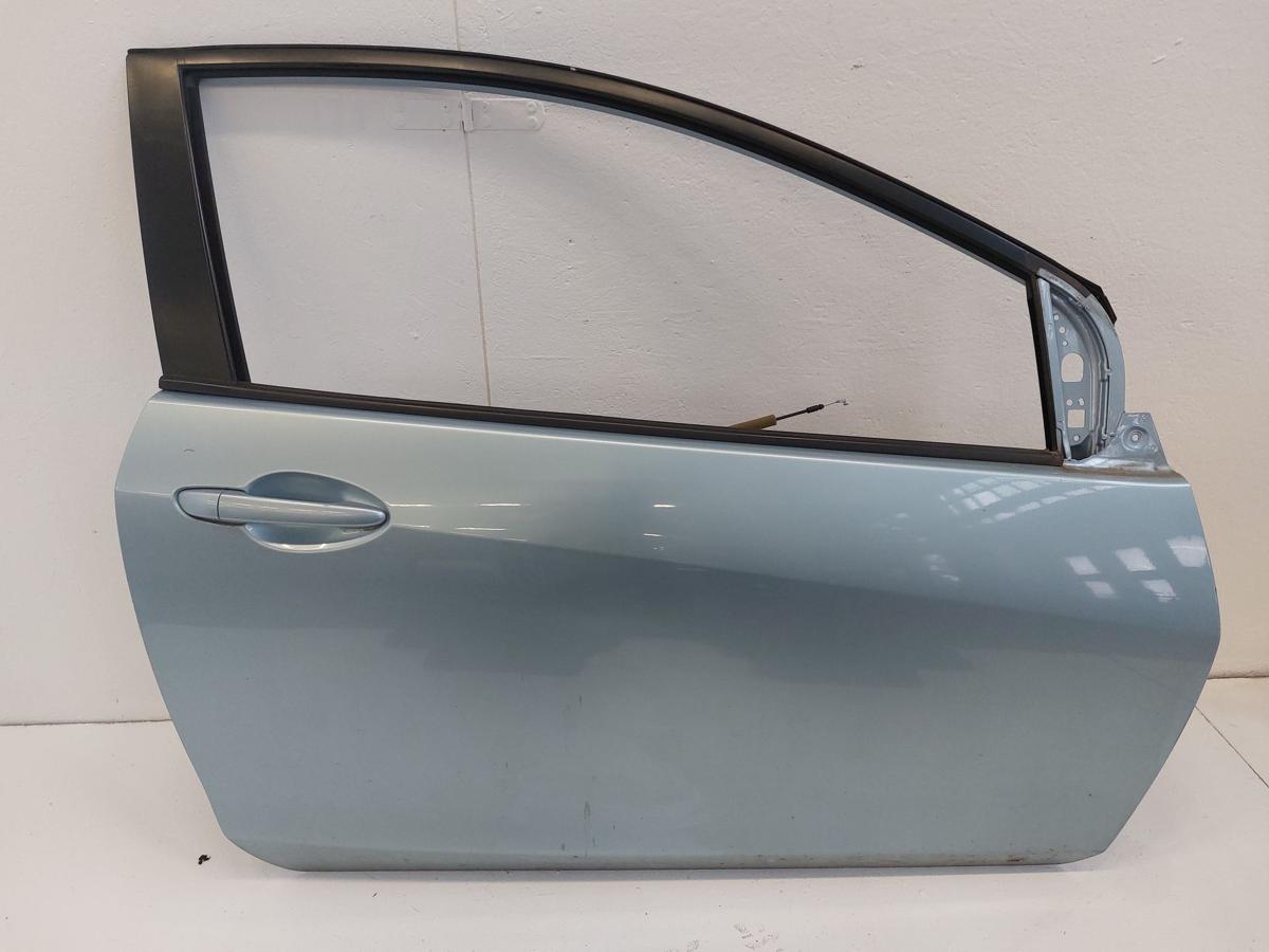 Tür vorn rechts vom 3 türer Beifahrertür Rohbau hellblau Mazda 2 DE