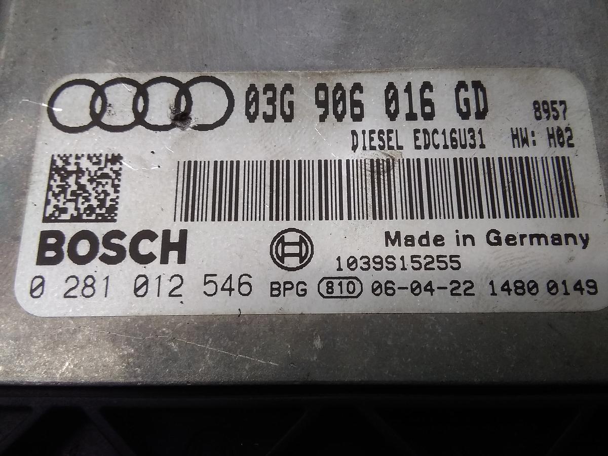 Audi A4 8E B7 Motorsteuergerät 1.9TDI 85kw 0281012546 Bj.2006