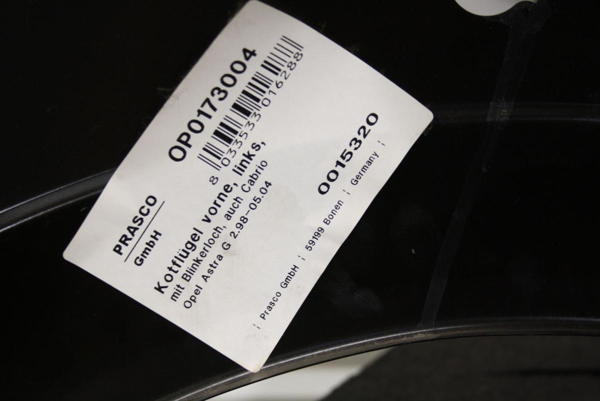 Opel Astra G Kotflügel links Neuteil unlackiert Prasco