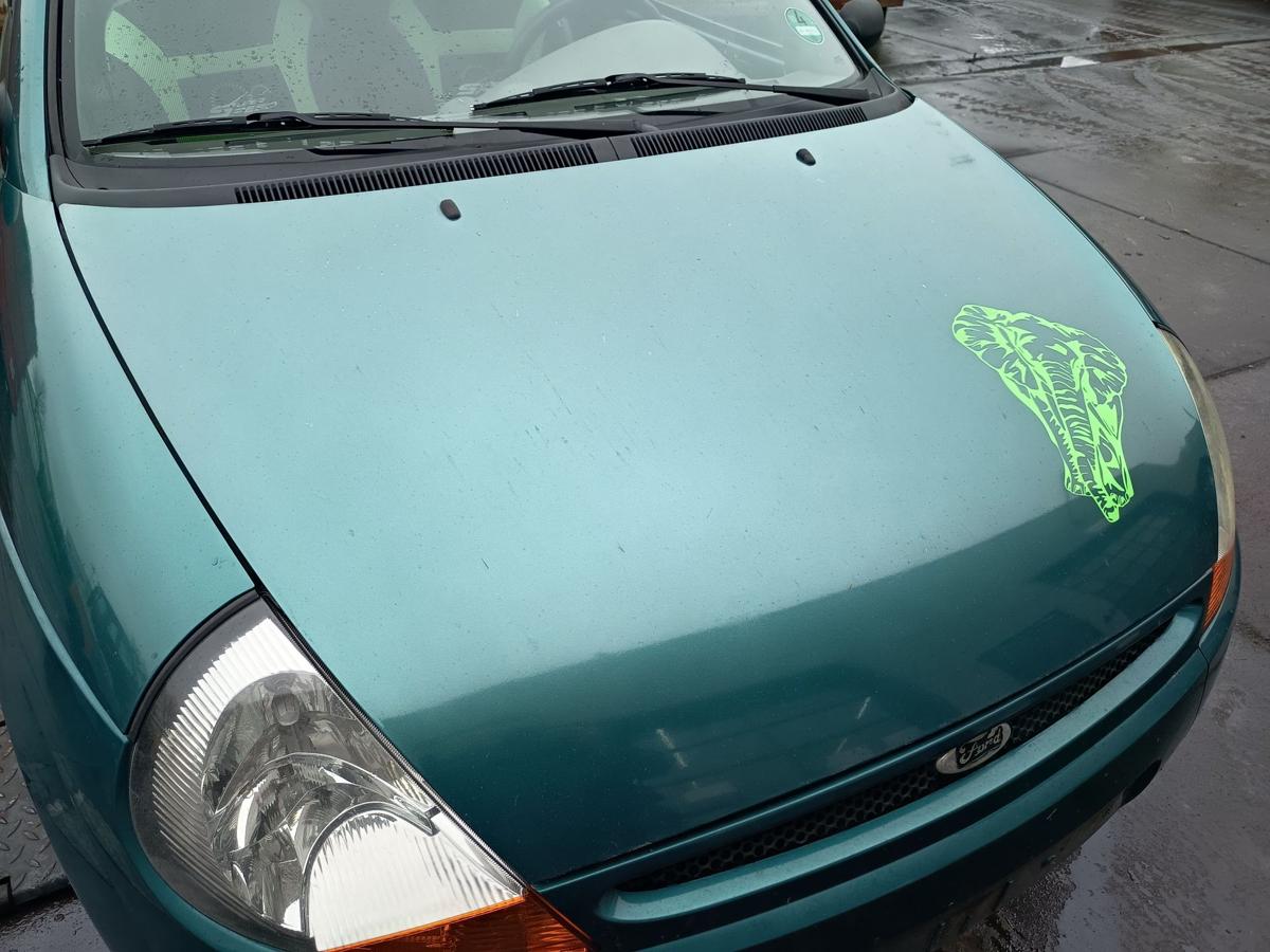 Ford KA RBT original Motorhaube Deckel vorne Karibik Gr&uuml;n Baujahr 1999