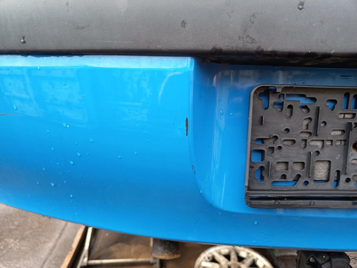 Opel Corsa C original Sto&szlig;stange F&auml;nger hinten Heck Z20A Arubablau Bj 2001