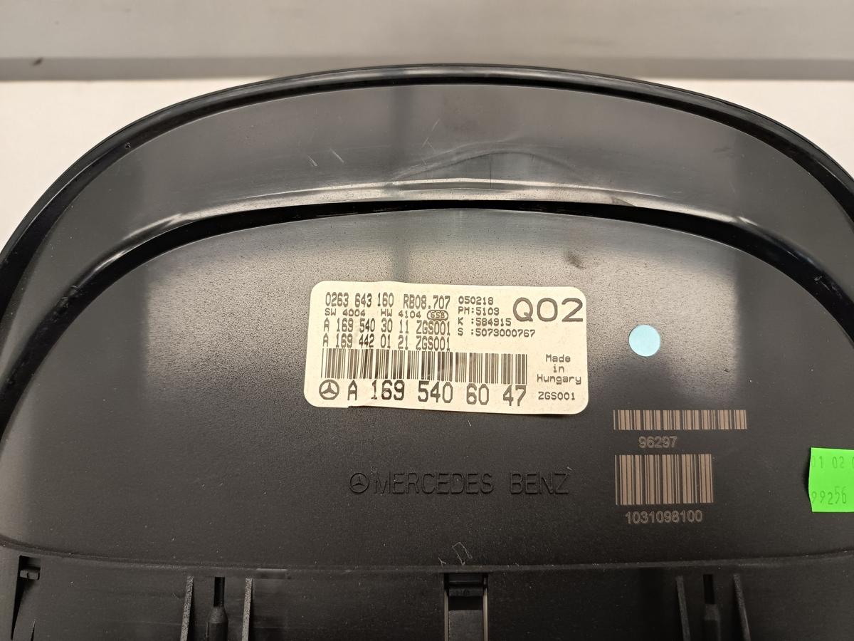 Mercedes A-Klasse W169 original Kombiinstrument Tacho A1695406047 Baujahr 2005