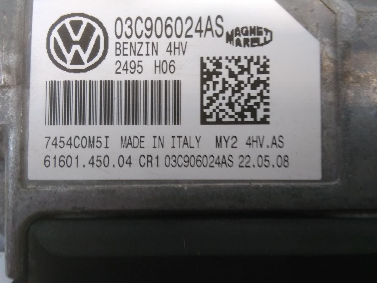 VW Golf 5 1K original Motorsteuergerät 1.4 59kw BUD Schalter BJ2008 03C906024AS