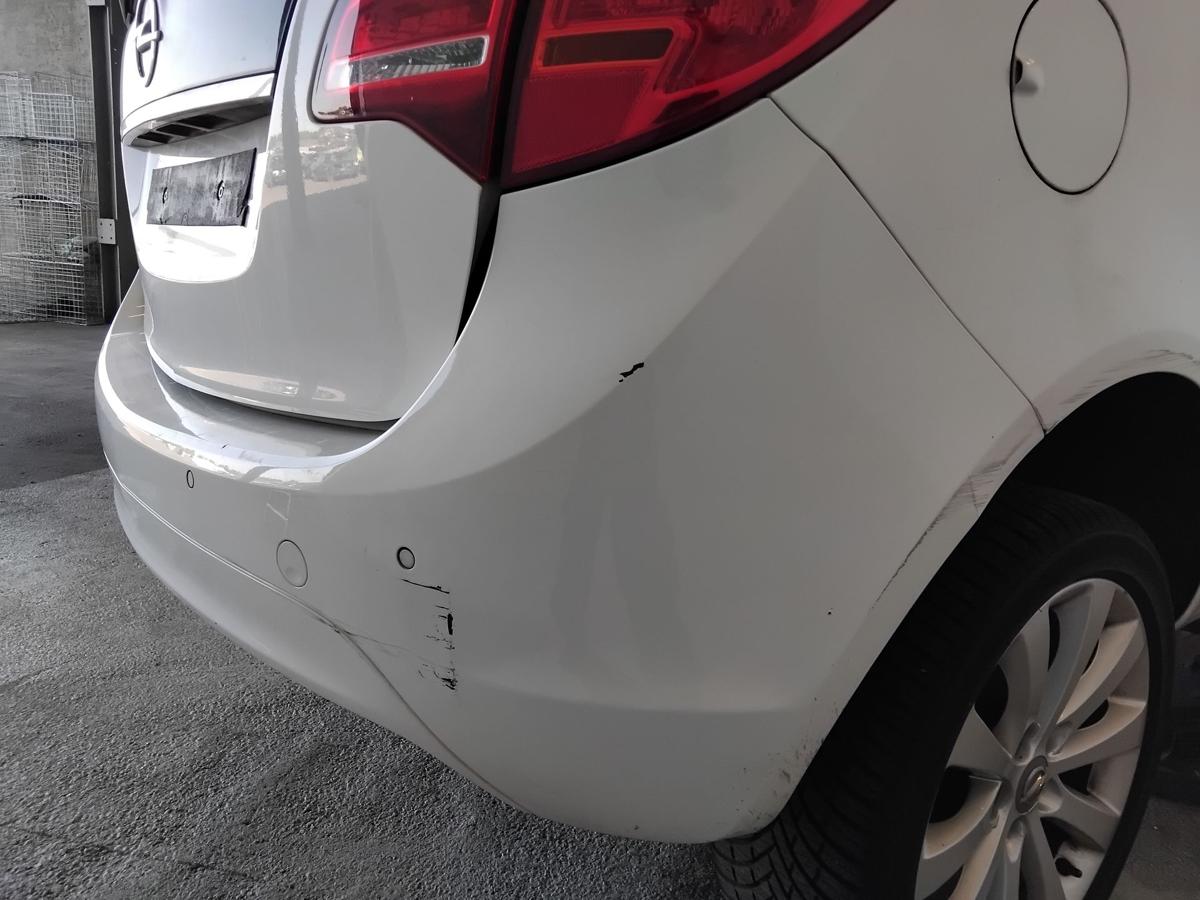 Opel Meriva B original Stoßfänger Stoßstange hinten casablancaweiss PDC BJ2011
