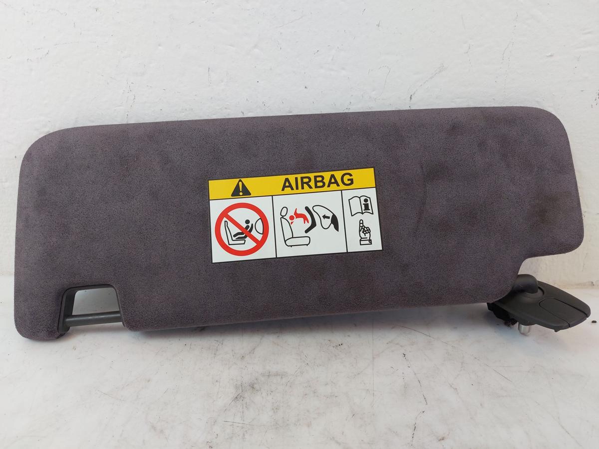 NIO ET7 Elektro Sonnenblende rechts Spiegel beleuchtet Alcantara Microfaser grau