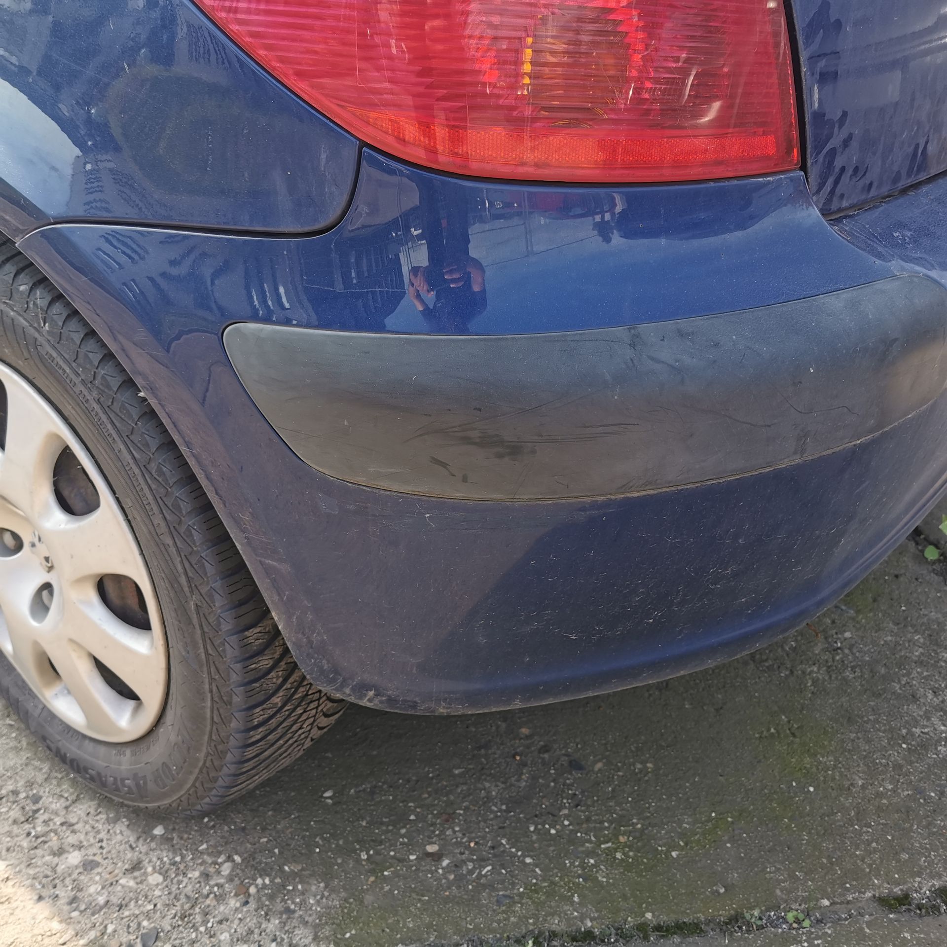 Peugeot 307 3A/3C Stoostange Stoßfänger Bumper hinten 5Türer EGE China Blau Met