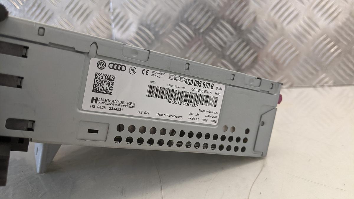 Audi A6 4G C7 Avant Rechner Navi MMI Radio Main Unit 4G0035670G