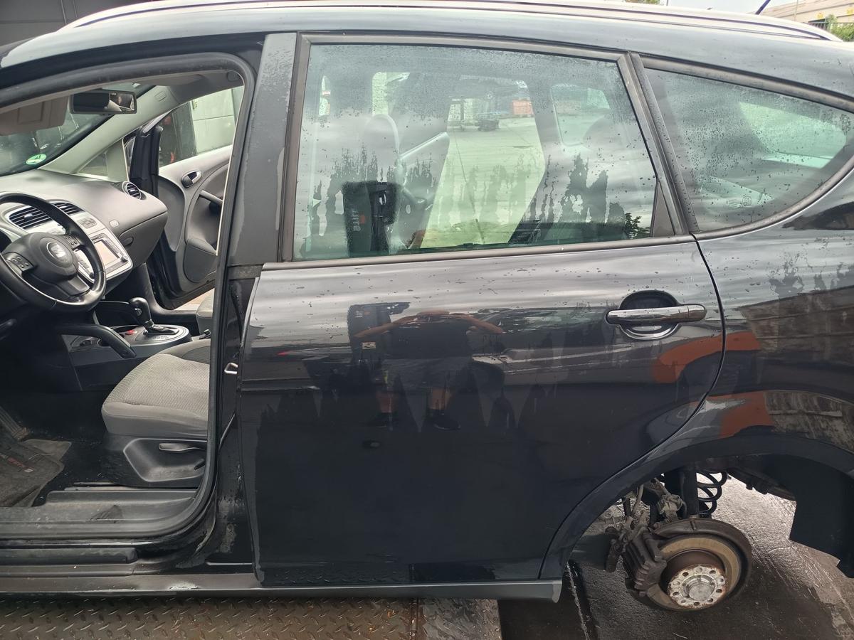 Seat Altea XL original T&uuml;r hinten links Fond Rohbau C9Z Magicoschwarz Bj 2009