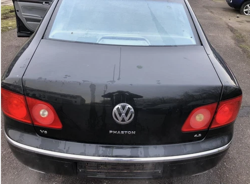 VW Phaeton 3D Heckklappe Kofferklappe Heckdeckel Roh LR9V Tarantellaschwarz