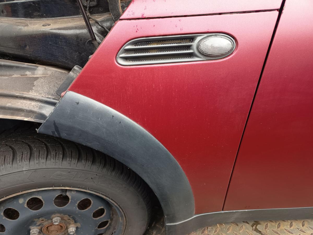 Mini One R50 original Kotfl&uuml;gel links Seitenteil matt rot foliert Bj 2004