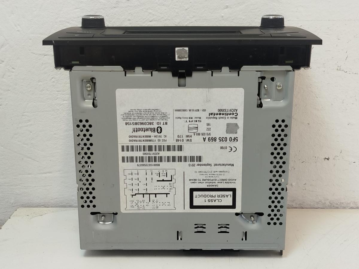 Seat Leon 5F Radio Autoradio Modell Entry Plus OEM ohne Code
