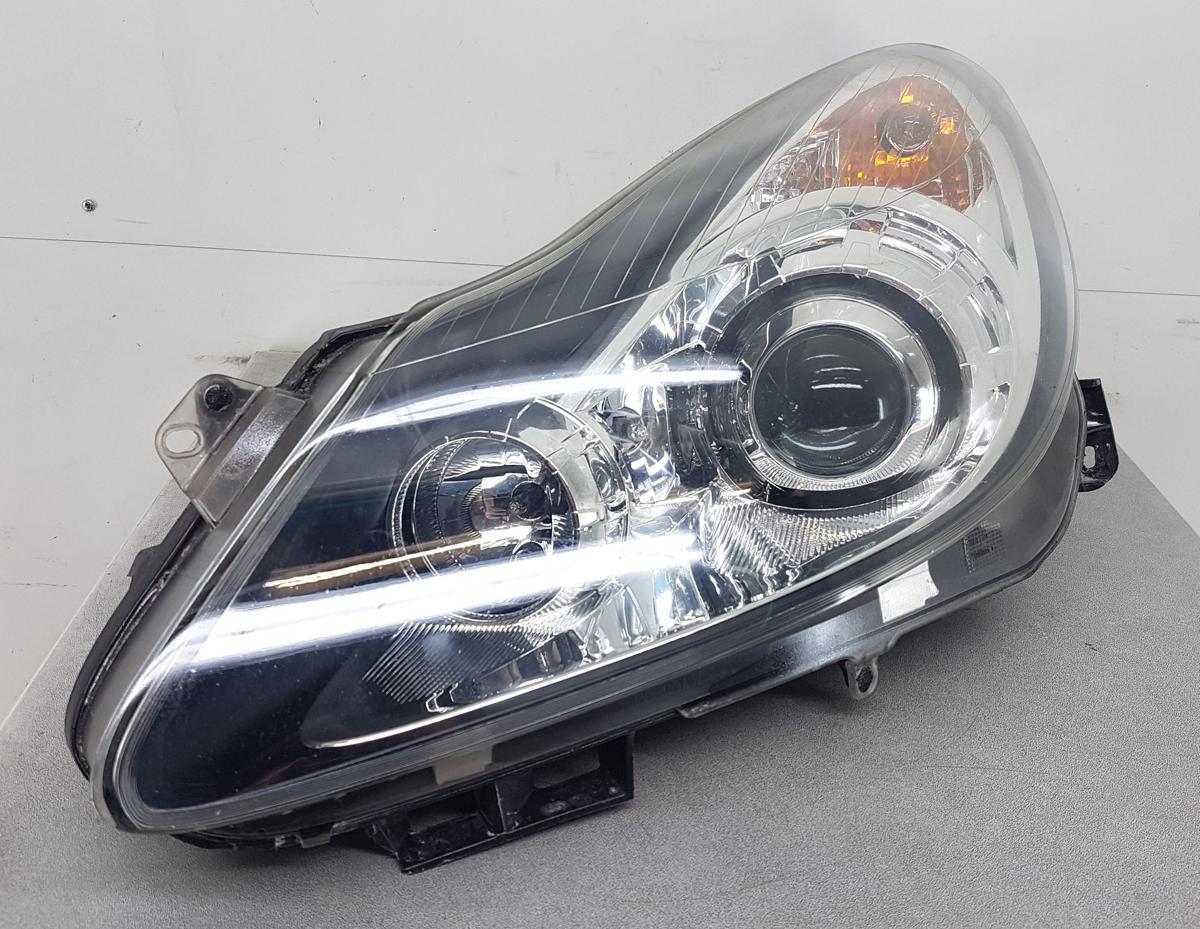 Opel Corsa D Hauptscheinwerfer Frontscheinwerfer links 13186385 Kurvenlicht Bj08
