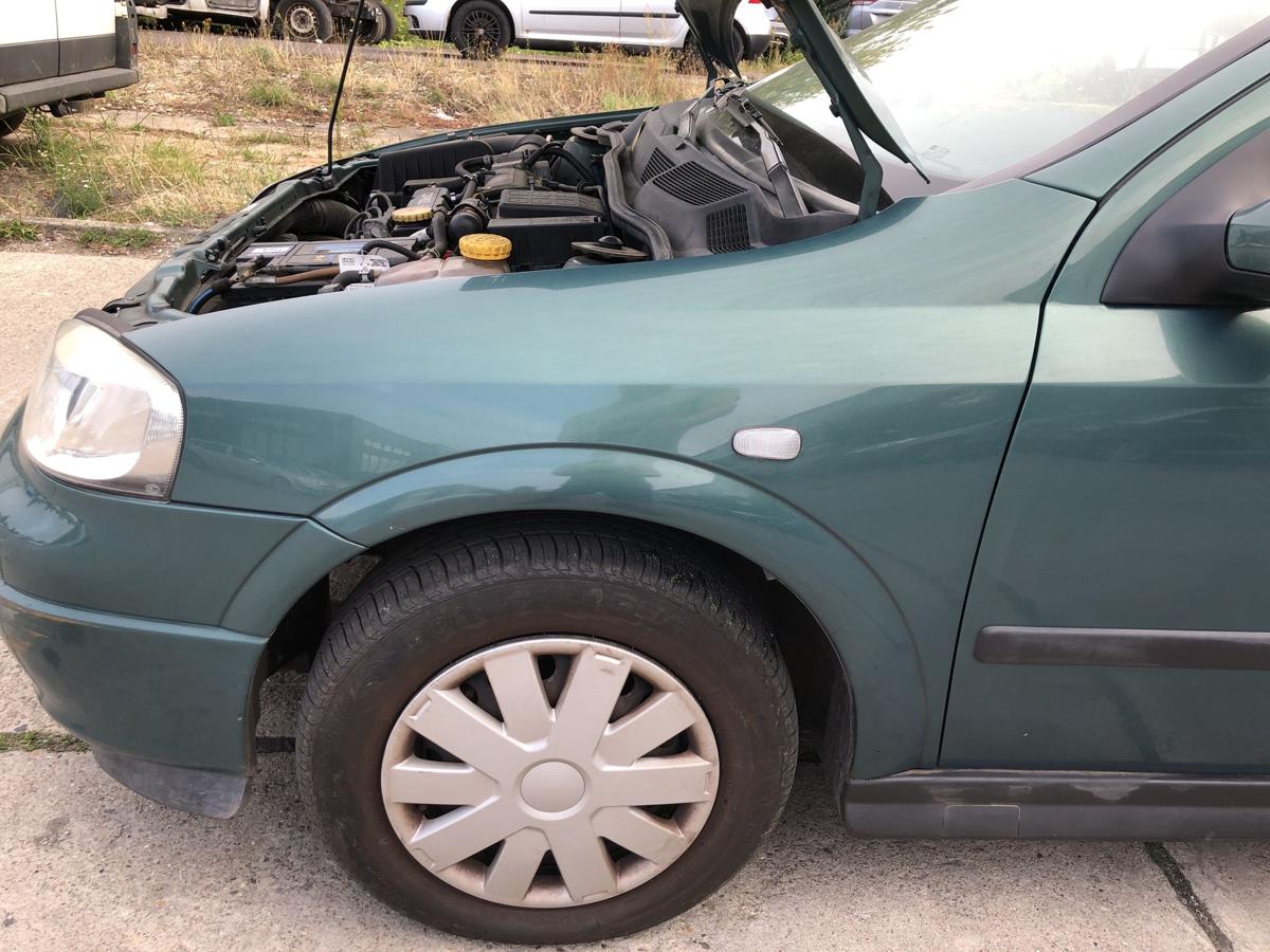 Opel Astra G Kotfl&uuml;gel vorn links Fahrerseite Seitenwand 3GU Jadegr&uuml;n