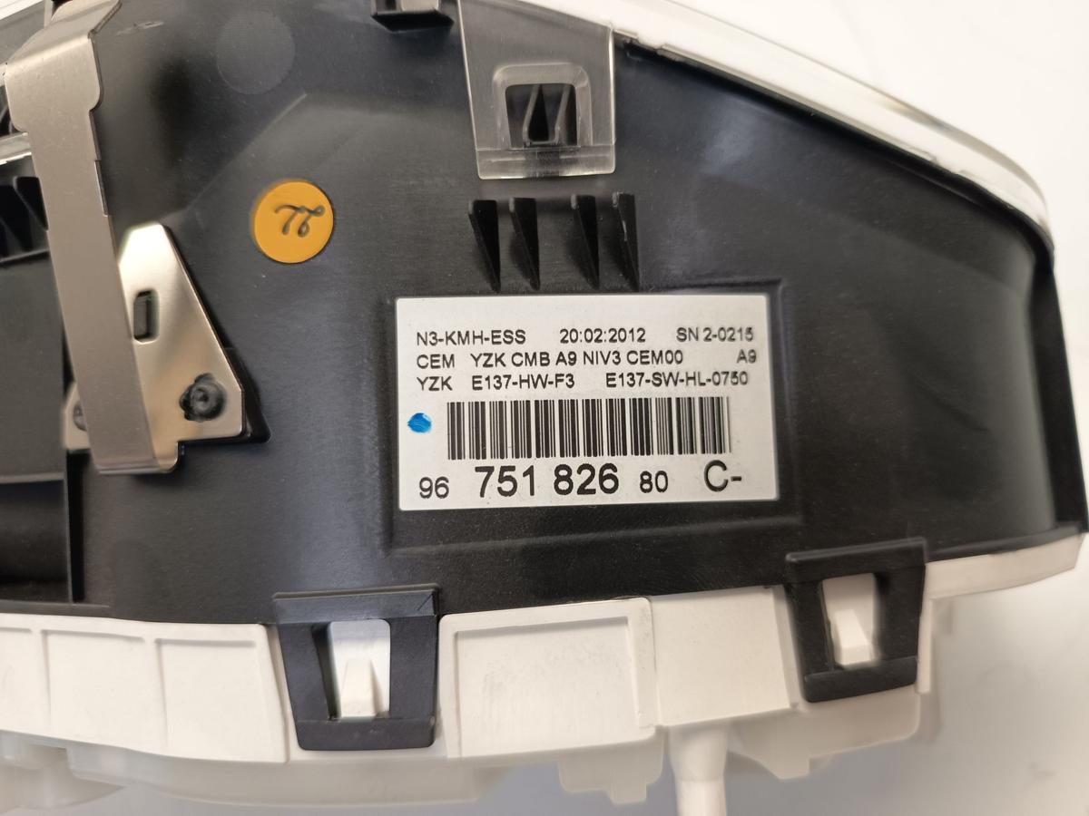 Peugeot 208 I orig Kombiinstrument Tacho Benzin 126Tkm Bj 2012