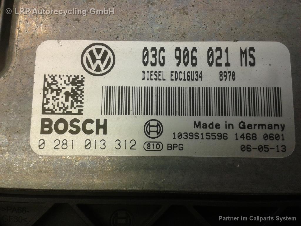 VW Passat 3C Steuergerät Motor 03G906021MS BJ2006 2.0TDI 103kw BMP