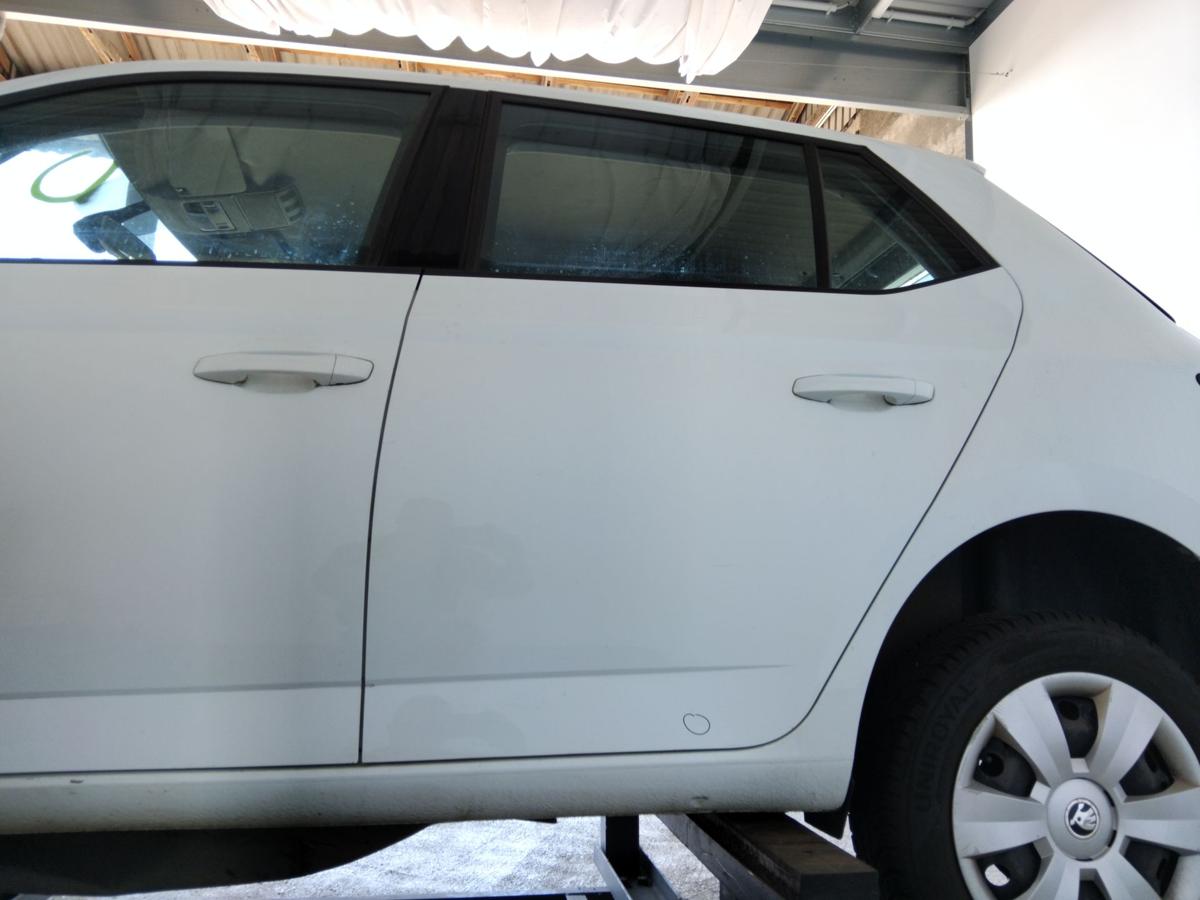 Skoda Fabia 3 III NJ Tür hinten links LF9F Laser White 5türig Steilheck BJ2014