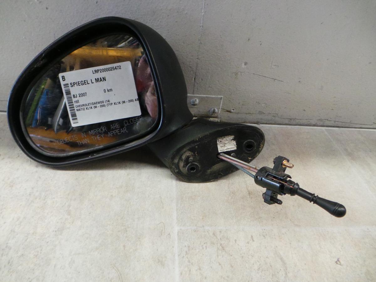 Chevrolet Matiz BJ 2007 Au&szlig;enspiegel links mechanisch Seitenspiegel