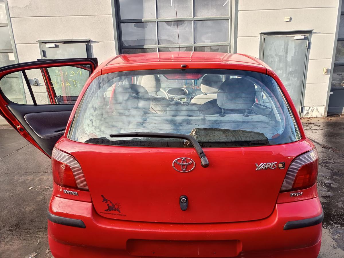 Toyota Yaris XP10 original Heckklappe mit Scheibe 3P0 Vulkanrot Bj 2001