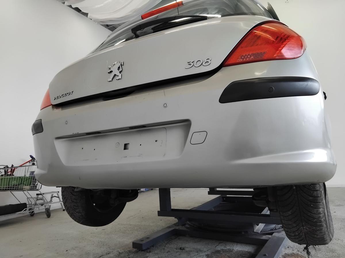 Peugeot 308 I orig.Sto&szlig;stange Sto&szlig;f&auml;nger hinten mit Parkhilfe BJ2009 ETS aschgraumetallic