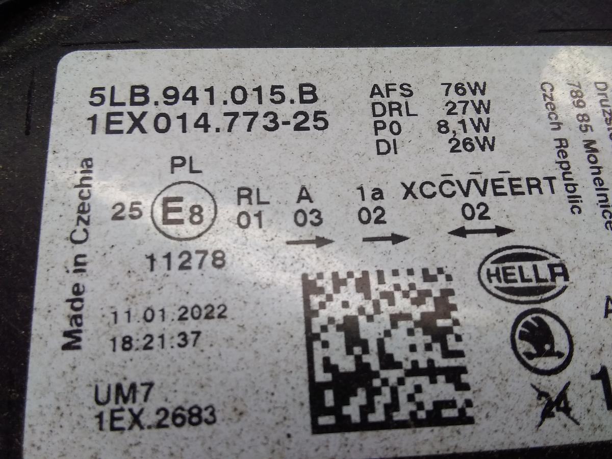 Skoda Enyaq iV X80 original LED Scheinwerfer links