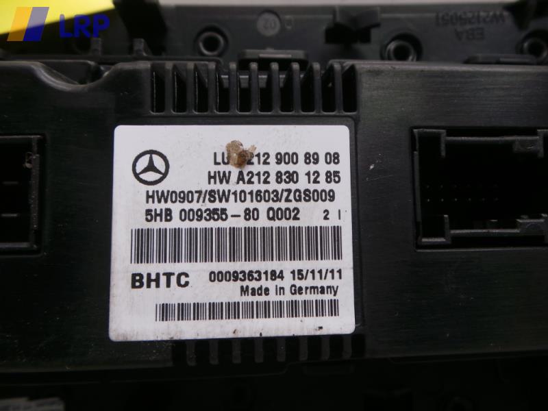 Mercedes S212 BJ2011 Klimabedienteil Klimaautomatik Heizung Schalter 2129008908