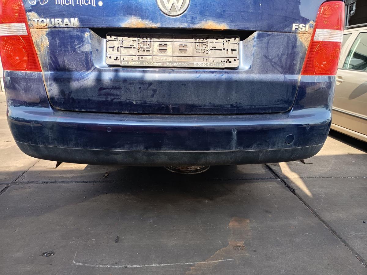 VW Touran 1T original Sto&szlig;stange hinten LB5N Indigoblau PDC vor Facelift Bj 06