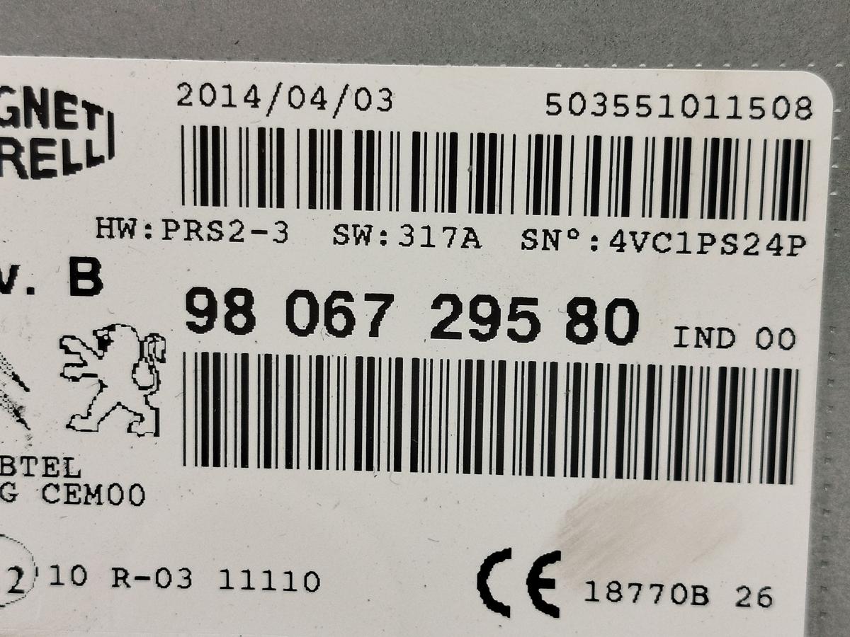 Peugeot 2008 I CU Autoradio Radio Haupteinheit Mainunit Radioeinheit Laufwerk