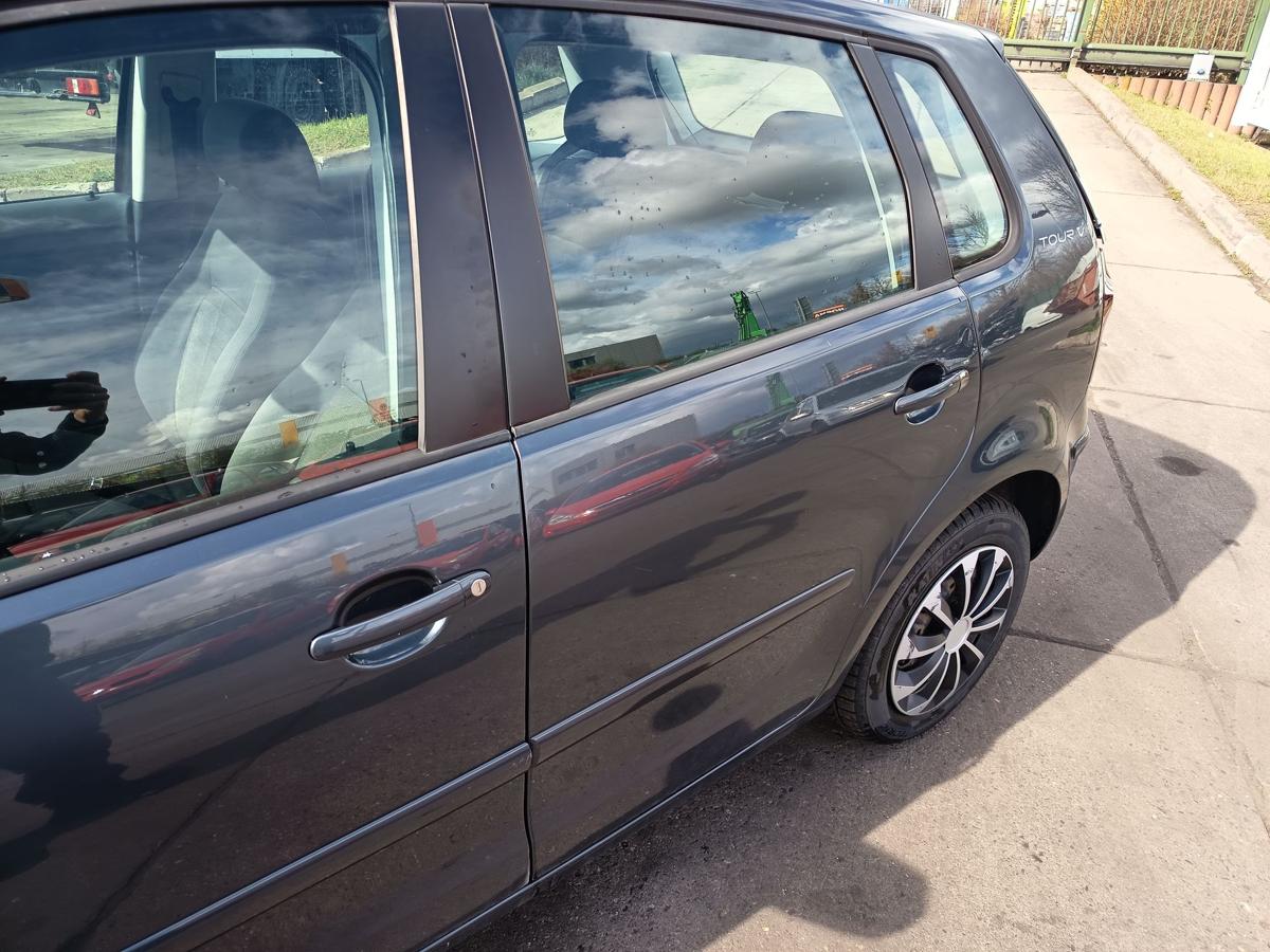 VW Polo 9N3 original T&uuml;r hinten links Fond 5t&uuml;rer C7V Anthrazitblau Bj 2007