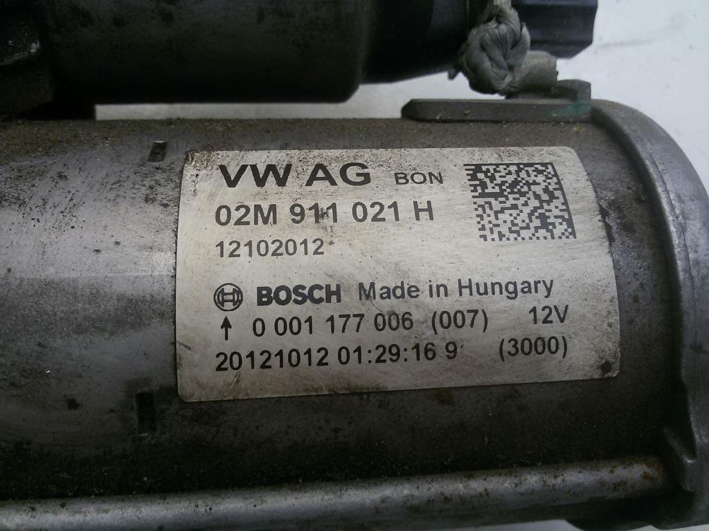 VW UP Anlasser Starter 02M911021H 0001177006 BOSCH 1.0 44kW CHYA BJ2012