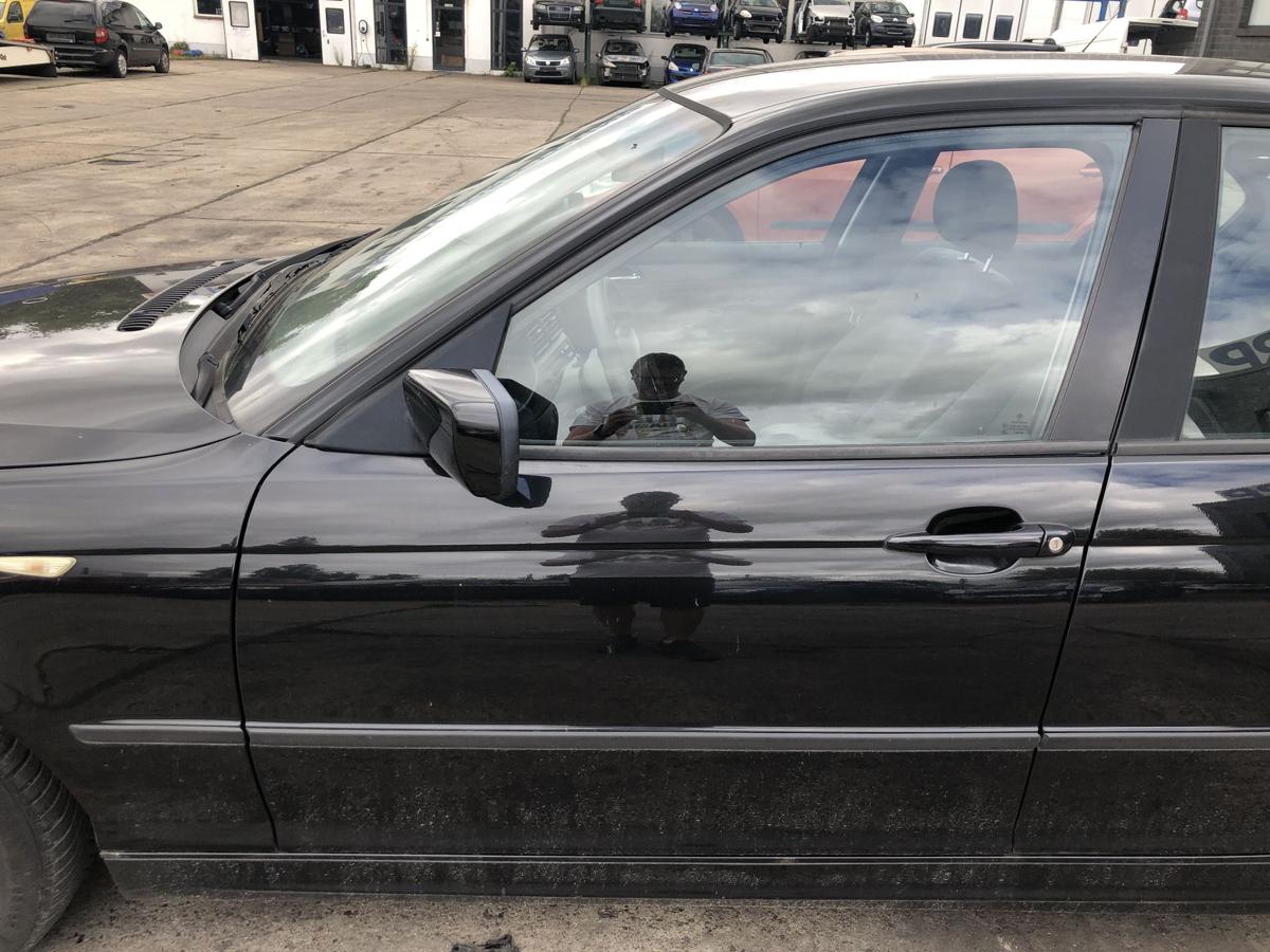 BMW 3er E46 Facelift T&uuml;r vorn links Fahrert&uuml;r im Rohbau 475/9 Black Saphir Met