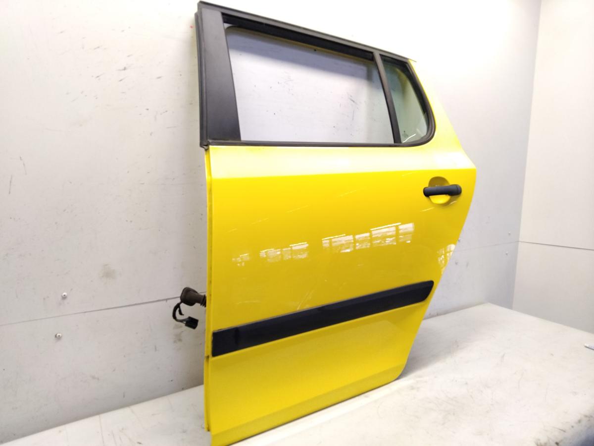 Skoda Fabia 2 5J Tür hinten links gelb LF1F sprint yellow Limo 5-türig BJ2011
