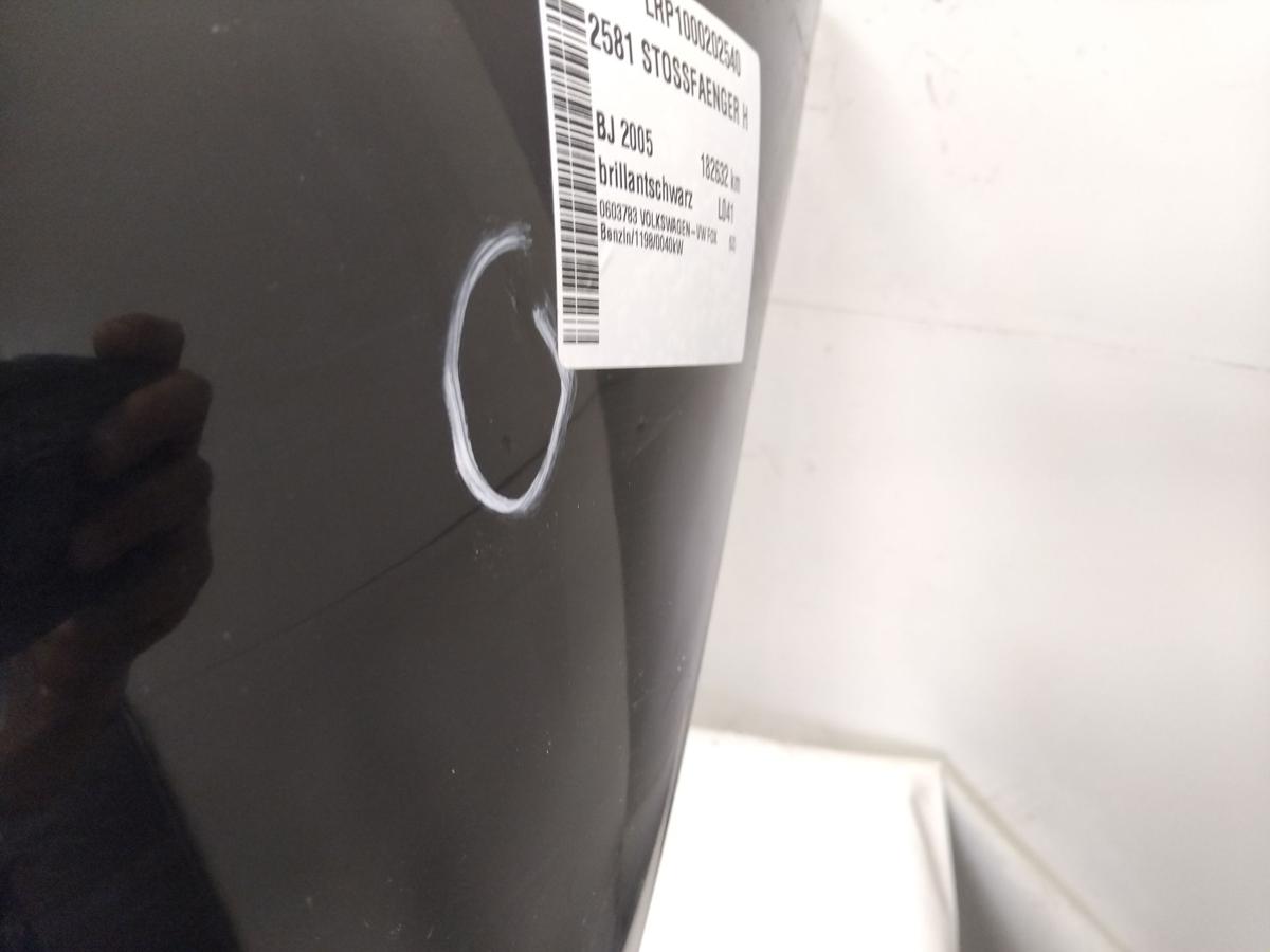VW Fox 5Z original Sto&szlig;f&auml;nger Sto&szlig;stange hinten brillantschwarz L041 Bj.2005