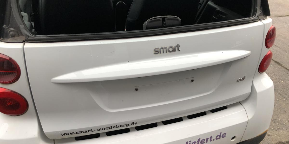 Smart 451 Mopf Heckklappe Unterteil Ladeklappe EAZ Kristallweiß