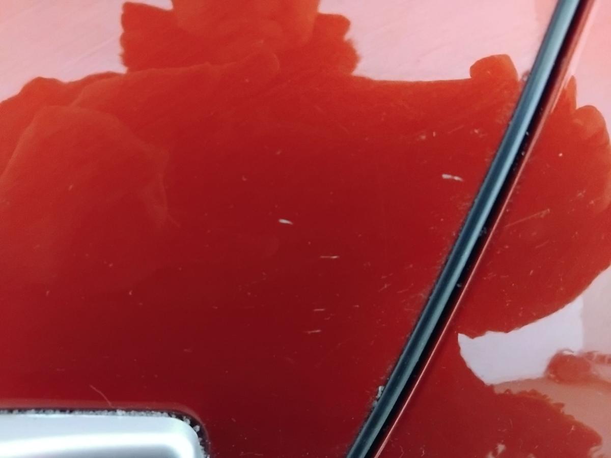 Dacia Sandero 1 Stepway T&uuml;r hinten links TEB76-Rouge de Feu BJ2010