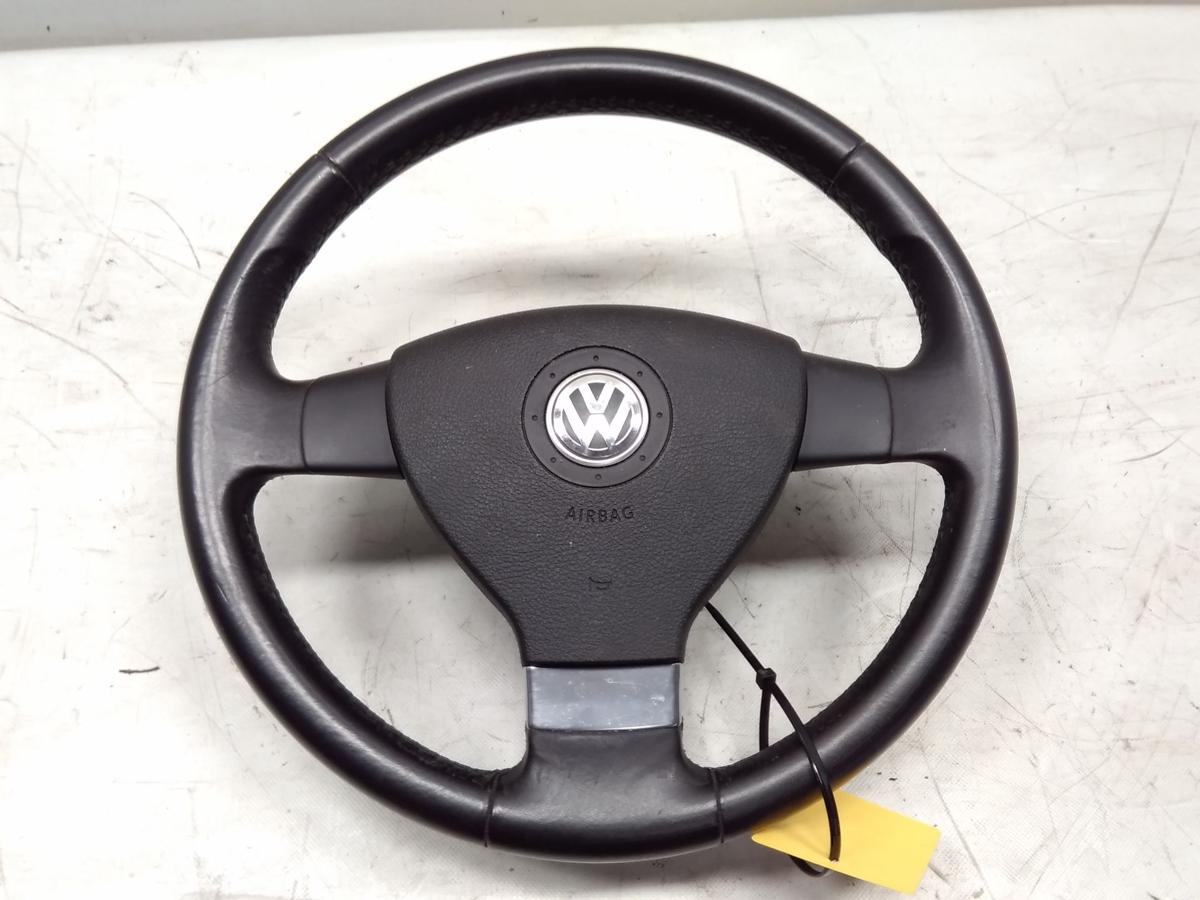 VW Golf 5 1K original 3-Speichen Lederlenkrad schwarz BJ2007