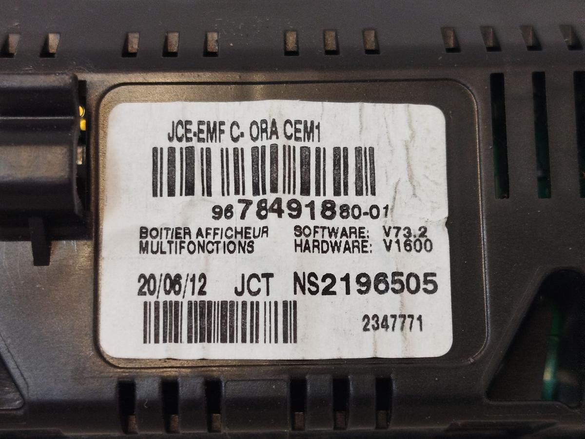 Peugeot 3008 I Typ 0U Display Anzeige Bildschirm Radio Bordcomputer OEM